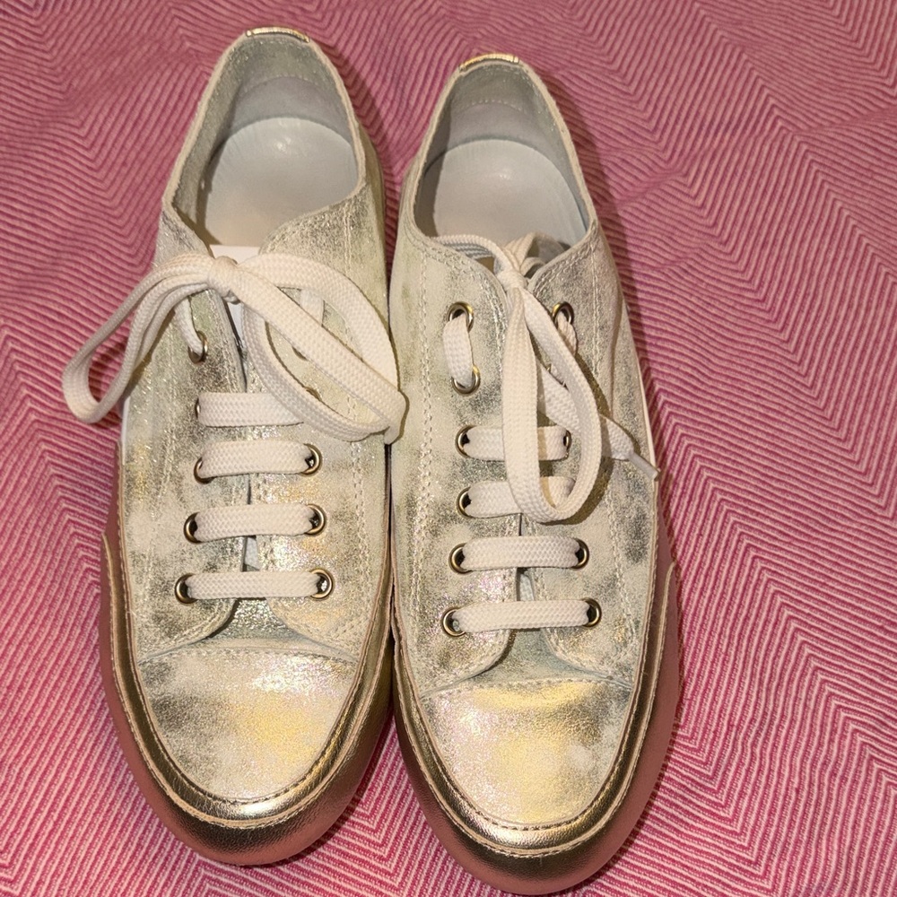 Shiny Silver Women's Sneakers